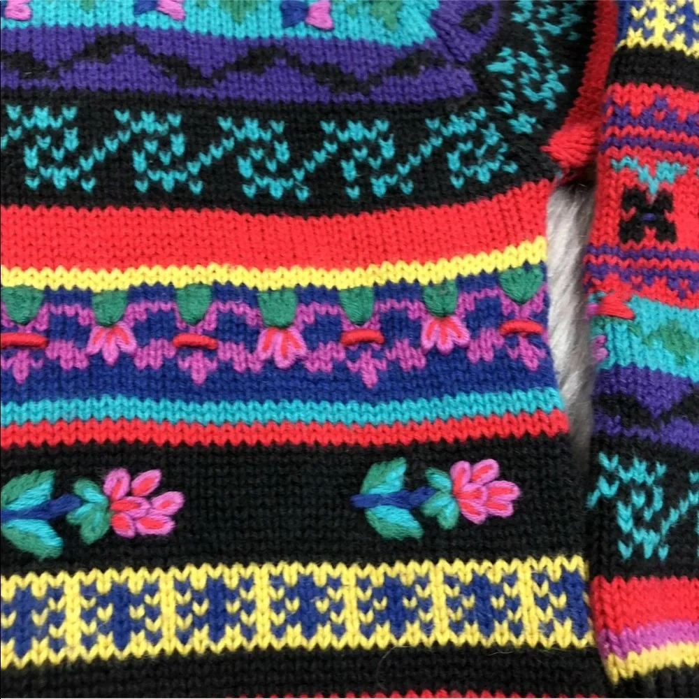 Vintage 90s Gap Girls Floral Textured Sweater